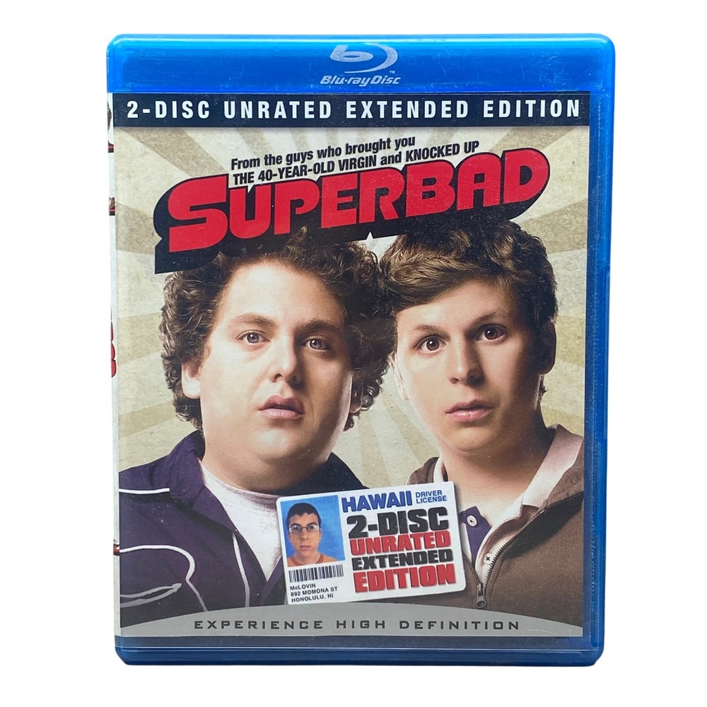 Superbad Blu-ray 2-Disc Unrated Extended Edition Sony Pictures Comedy Classic